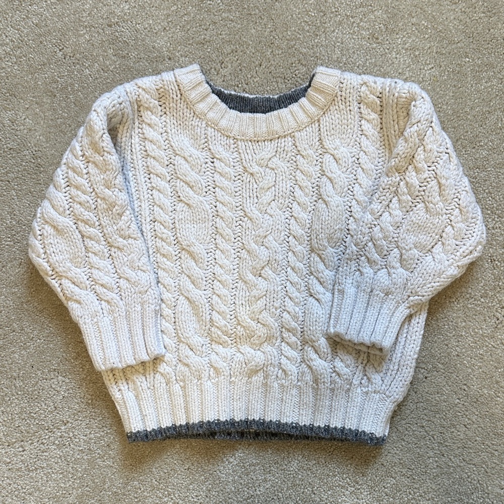 Old Navy Cream Cable Knit Sweater